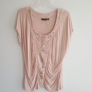 Apt. 9 peachy sequin front top